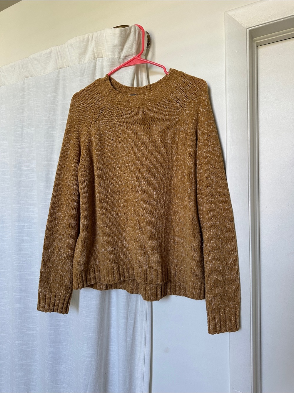 Eddie Bauer Women's Crewneck Knit Sweater in Caramel Brown
